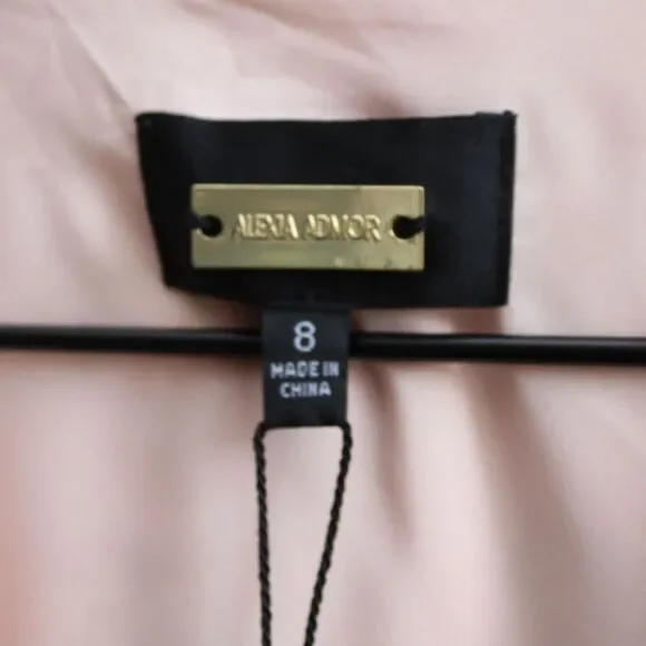 ALEXIA ADMOR Arya Button-front Wrap Dress In Summer Floral Cream Size 8 NWT - Picture 6 of 10